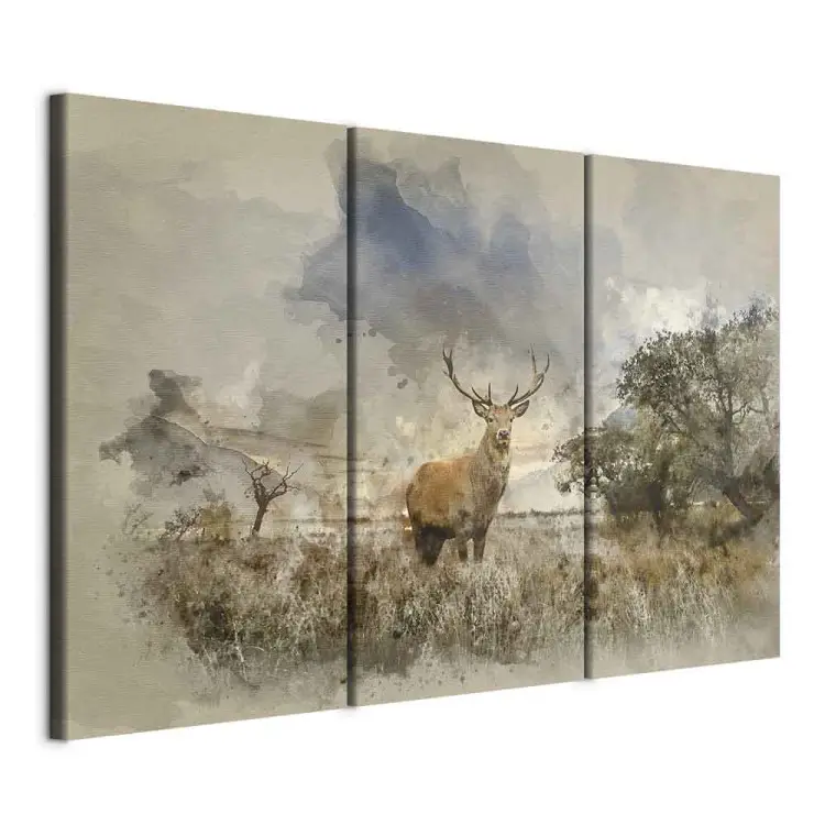 Cerf dans le champ I