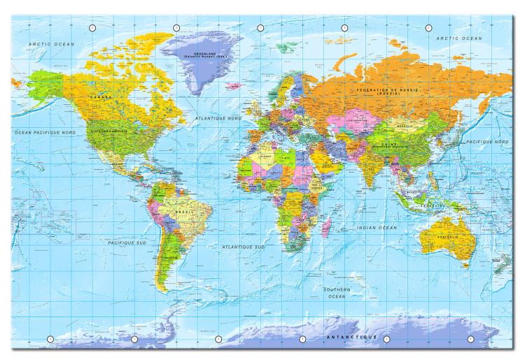 Tableau carte du monde en français
