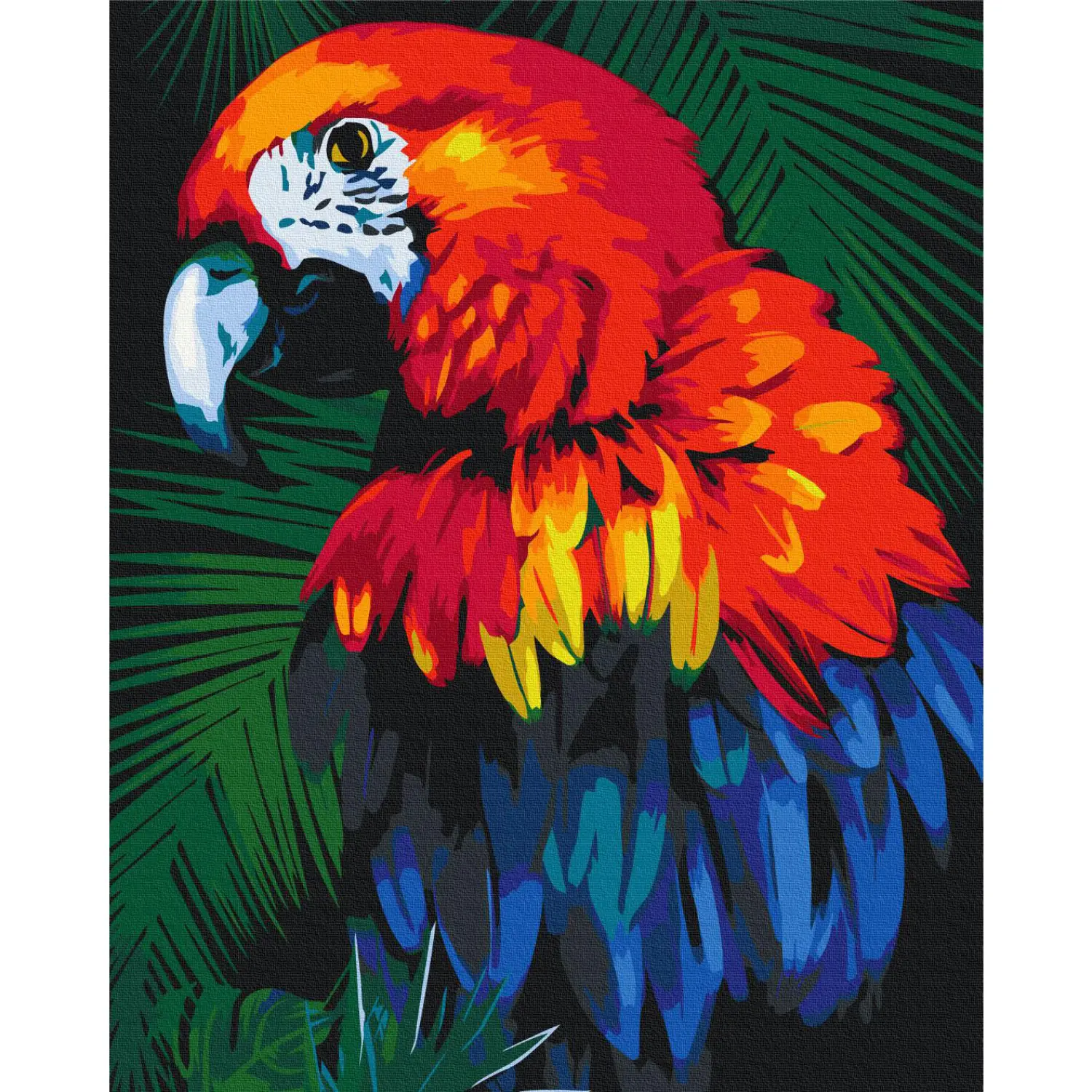 Grebesty Peinture Par Numéros – Oiseaux Et Fleurs 40x50 Cm – Kit Adulte Enfant – Sans Cadre – Toile Et Pinceaux Inclus