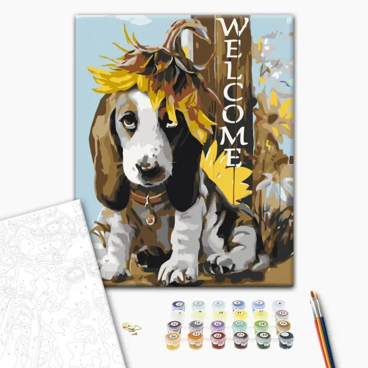 Peinture Par Numéros Kits Animaux Chien Husky Peinture De Décoration Peinture Par Numéros Kits Animaux Chien Husky Peinture De Décoration