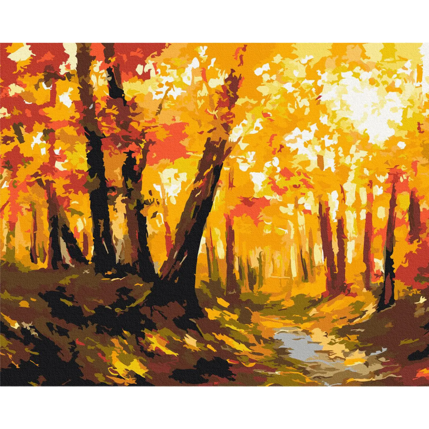 Peinture Par Numéros Bougimal – Paysage Urbain Lumineux 40x50 Cm – Toile Roulée, Pinceaux Améliorés