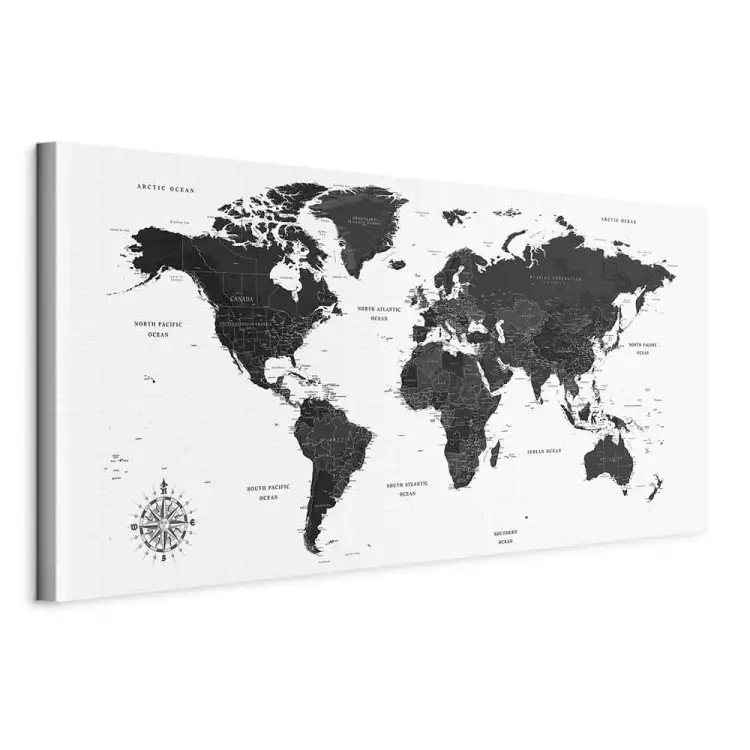 Carte monochrome étroit - carte noire