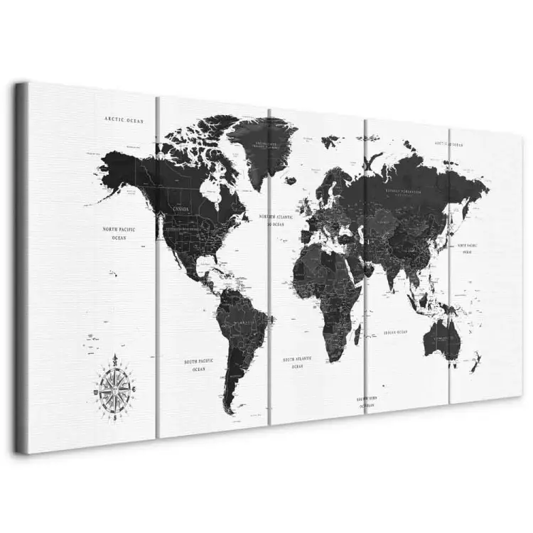 Carte noir et blanc (5 pièces) étroit