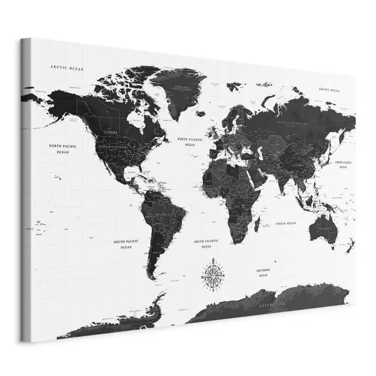 Carte noir et blanc large