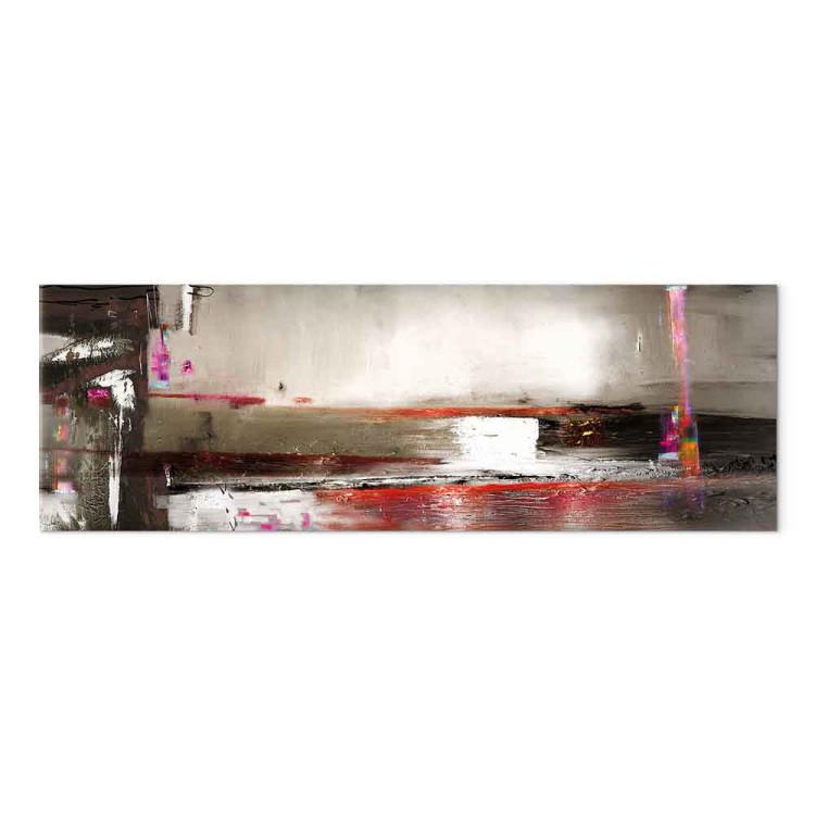 Tableau Décoratif Moderne Sur Toile - 120x80cm, Design Abstrait 3D, Tons Crème Et Multicolore