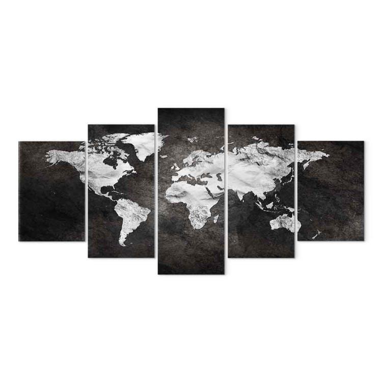 cartes du monde avec noms de pays en noir et blanc