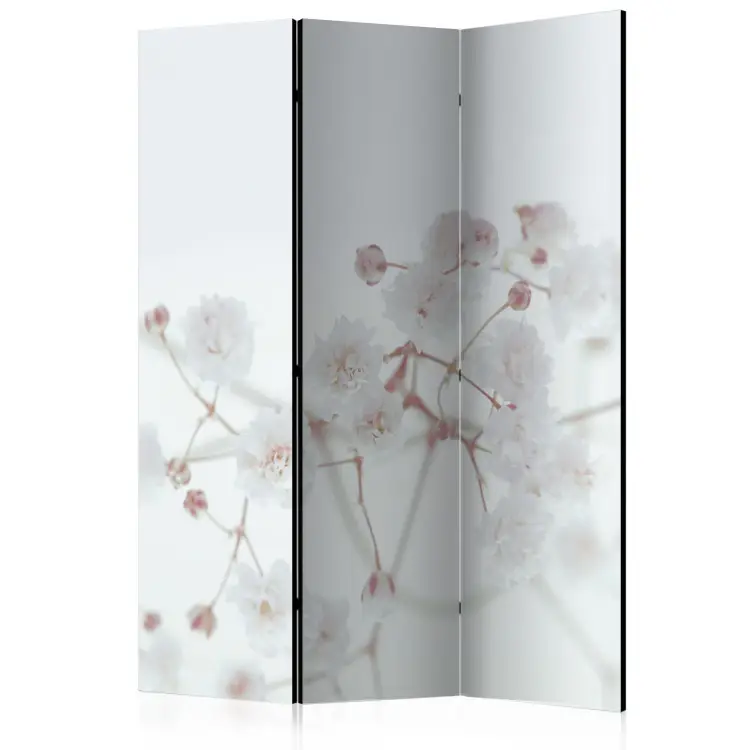 Fleurs blanches - fleurs naturelles avec tige rose sur fond blanc