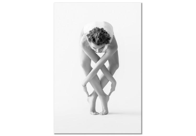 Tableau sur toile L'art du ballet (1 pièce) - photographie artistique en noir et blanc