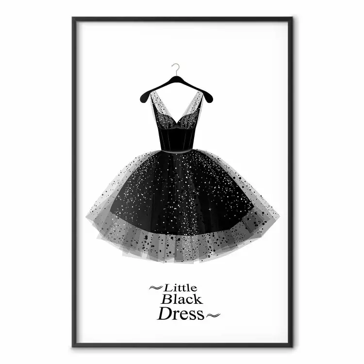 Petite robe noire - composition avec inscriptions anglaises