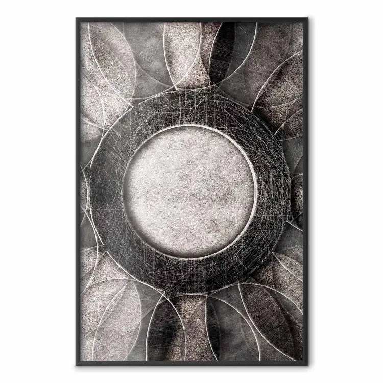 Métal rayé - composition abstraite géométrique noir et blanc