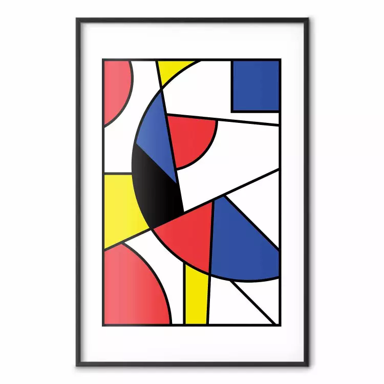 Abstraction De Stijl - composition colorée de formes géométriques