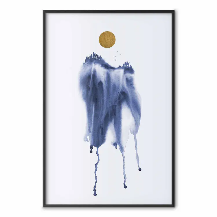 Abstraction aquarelle - paysage hivernal