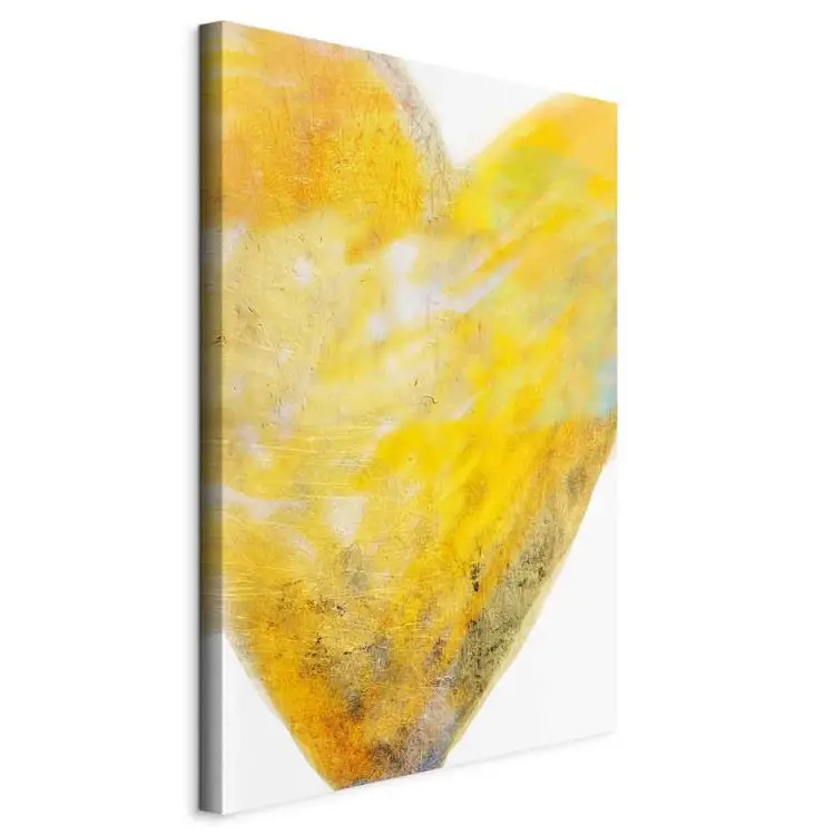 Peint avec le cœur - art de l'amour en jaune