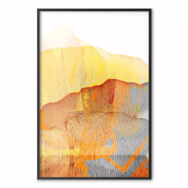 Pierre précieuse - abstraction colorée dominée par l'orange