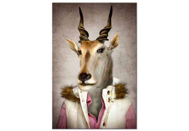 Tableau sur toile Antilope humaine - un portrait d'un animal dans des vêtements humains