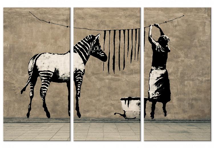 Tableau sur Toile Banksy Graffiti - Rue Art, Tableau Mural, K