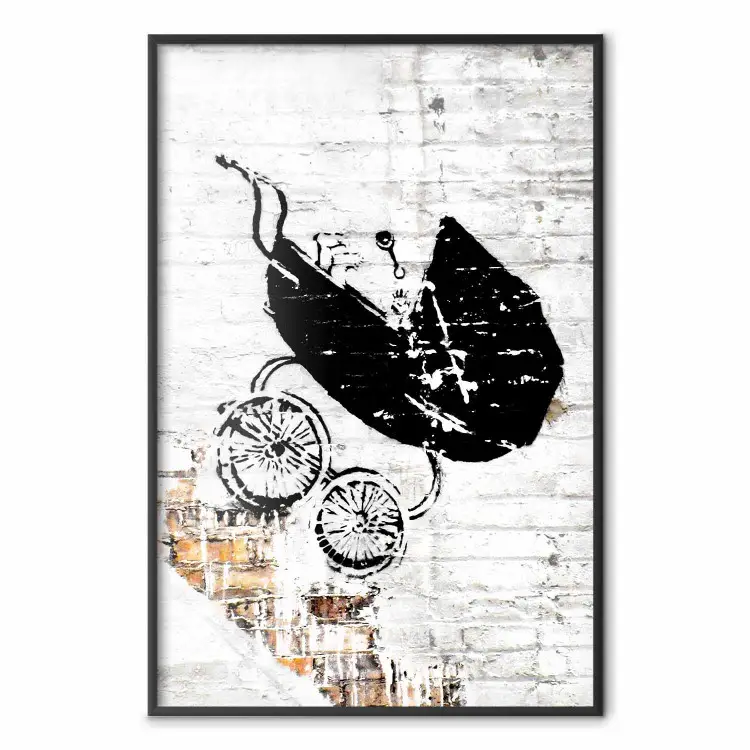 Poussette Fugitive - Style Banksy