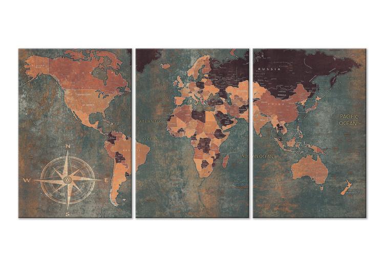 Tableau carte du monde, tableau mappemonde, cadre carte du monde
