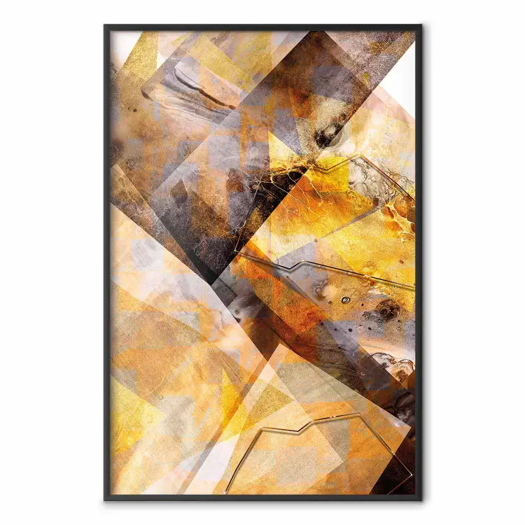 Intensité - abstraction géométrique industrielle dans des tons jaunes