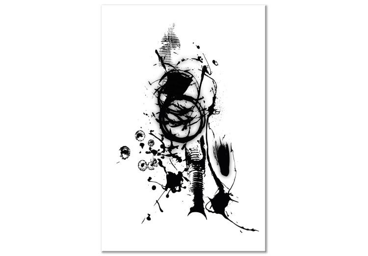 Tableau portrait noir et blanc Afro couleur 60x90cm DailyHouseChic