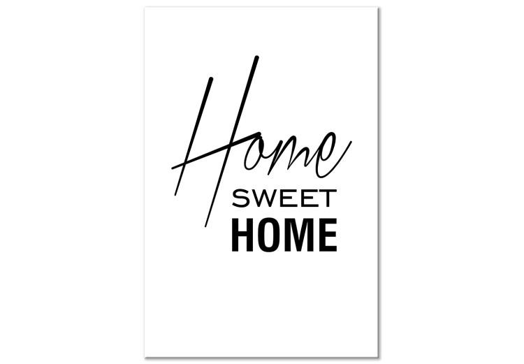 Tableau sur toile Black and White: Home Sweet Home (1 Part) Vertical
