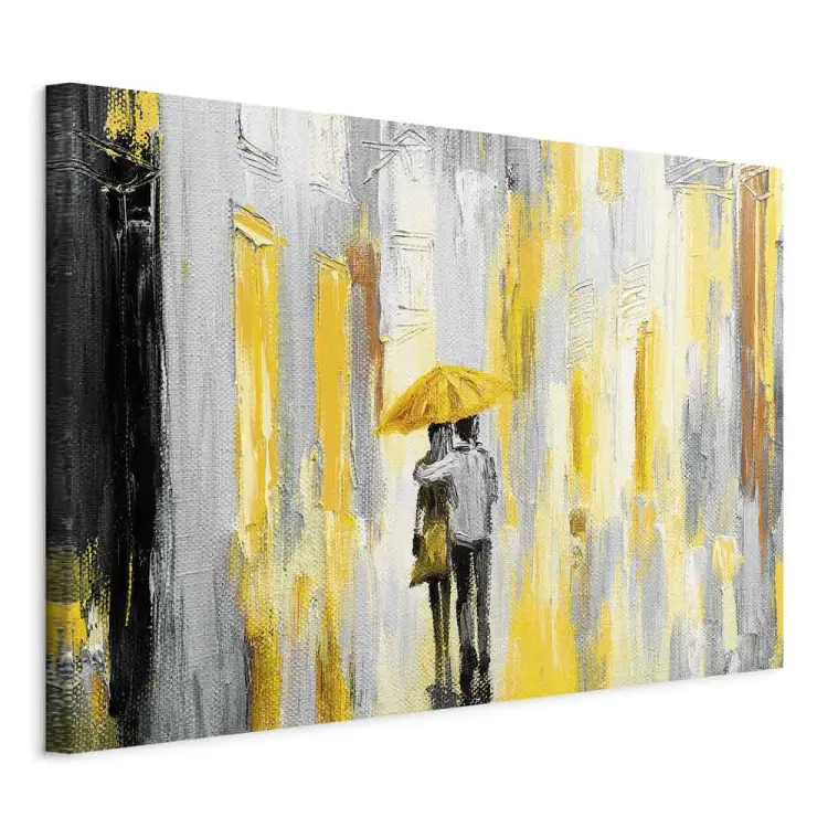 Parapluie amoureux large jaune