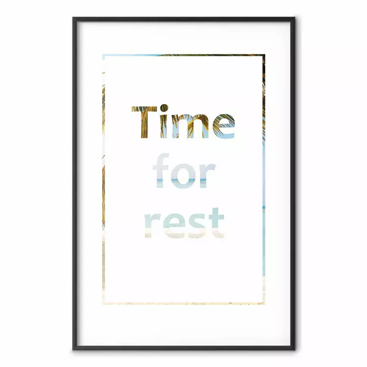 Temps de repos - texte anglais sur paysage tropical