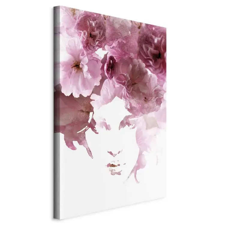 Portrait de femme floral - un thème abstrait avec femme et fleurs