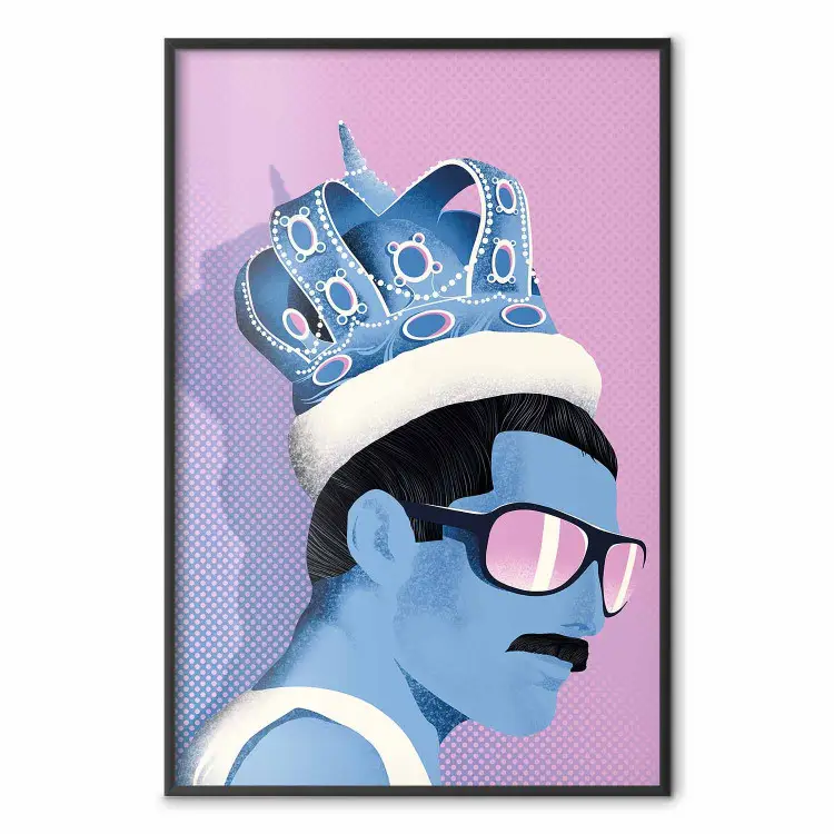 Freddie - portrait fantaisie avec couronne et lunettes