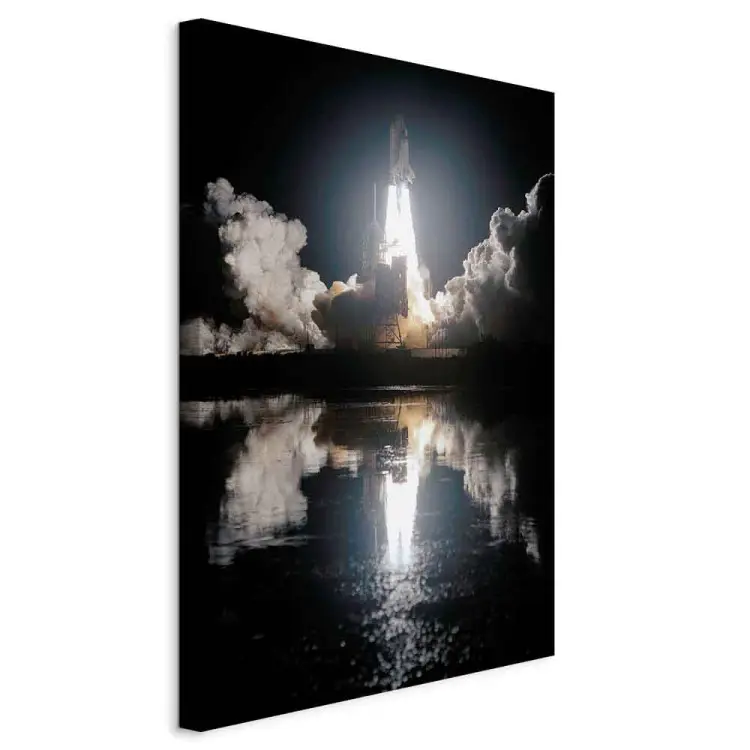 Tableau Sur Toile Planète Bleue – Terre, étoiles, Galaxies | Décor Spatial Moderne 120x40 Cm