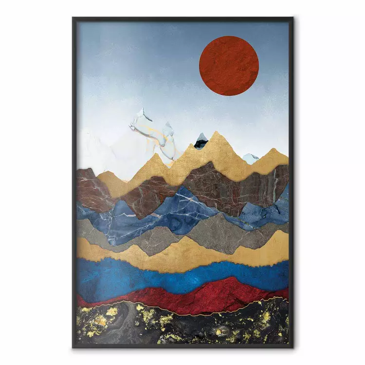 Cœur de Colombie - montagnes en composition abstraite