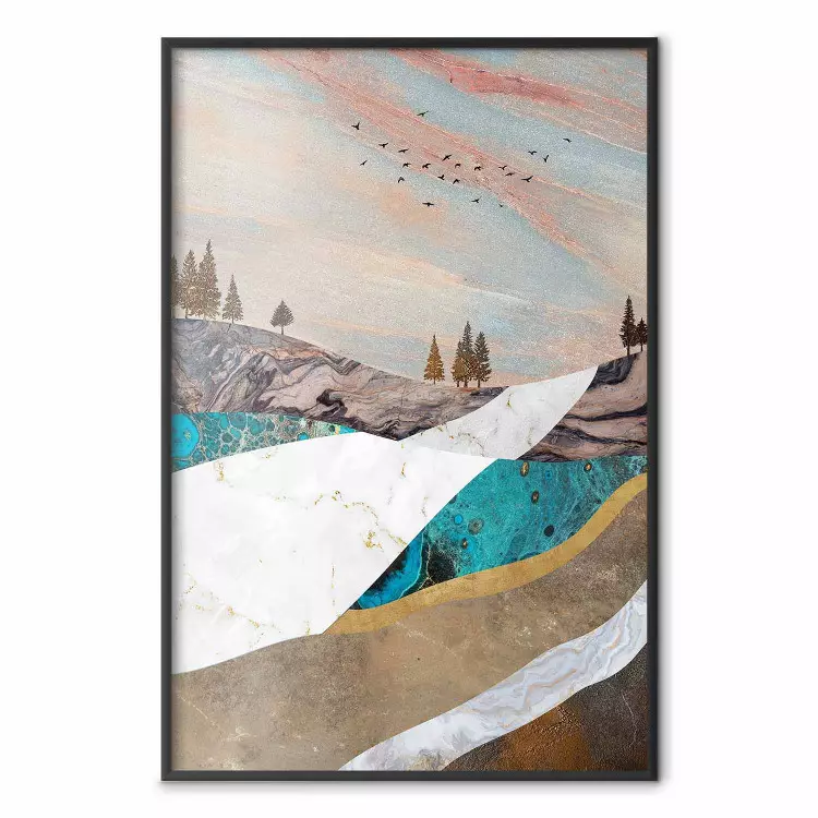Monts et Vallées - paysage abstrait sur fond de ciel