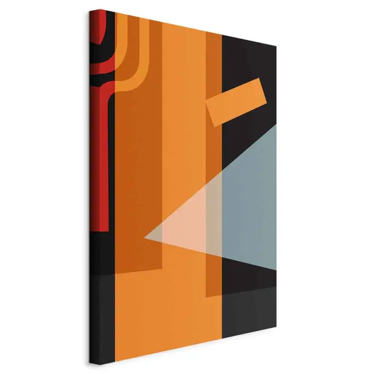 Rectangles orange et marron - une abstraction sur fond noir