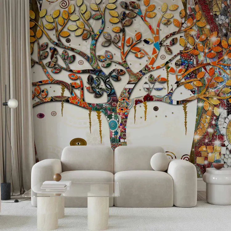 SUPERDANT Tapisserie Arbre De Vie Vert Nature Tapisserie Murale Art Murale 2 Longues Tapisseries Murales Avec Franges Pour Salon Chambre Salle De Yoga 130x33cm
