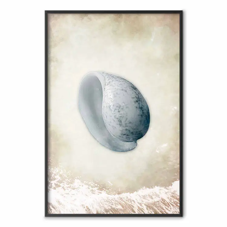 Marée - coquillages sur fond sable et vague
