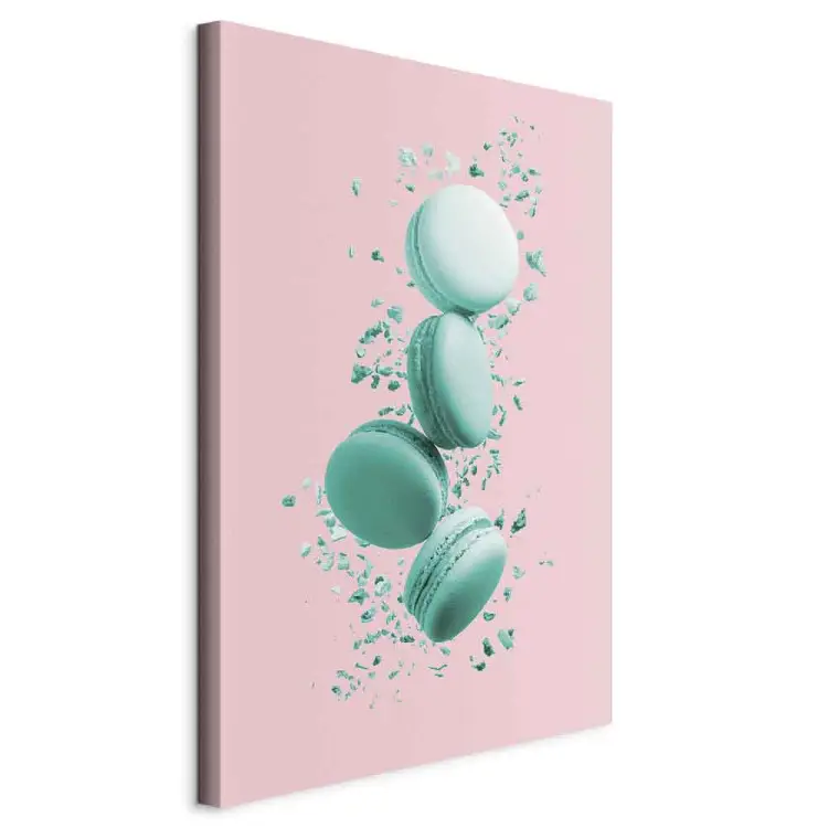 Délices volants vertical - nourriture sur fond pastel