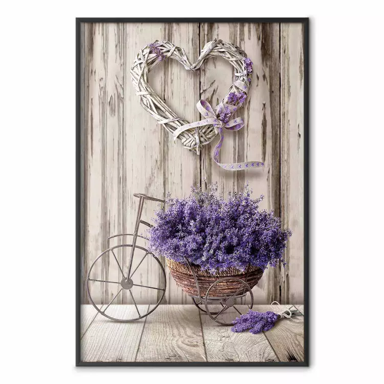 Bouquet Lavande Secret - fleurs violettes sur bois