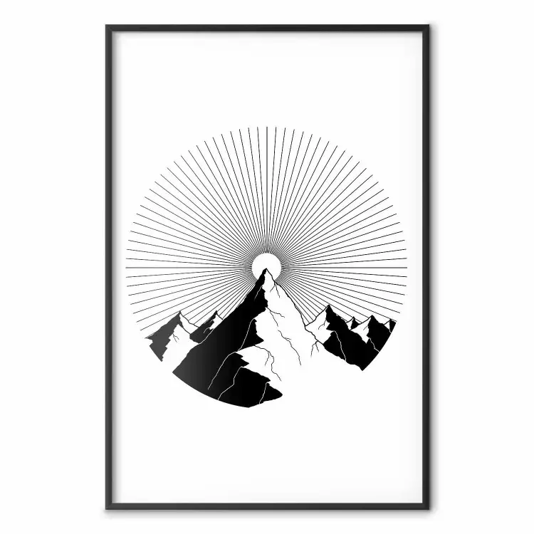 Sommet Zenithal - montagne abstraite sur blanc