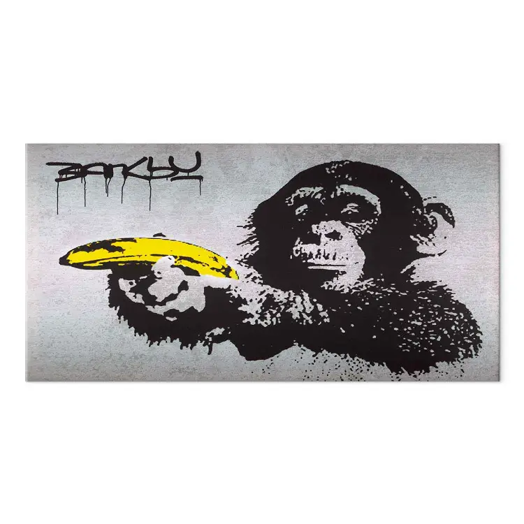 Gorille Avec Un Pistolet Tommy Singe Ou Singe Tenant Une Mitraillette