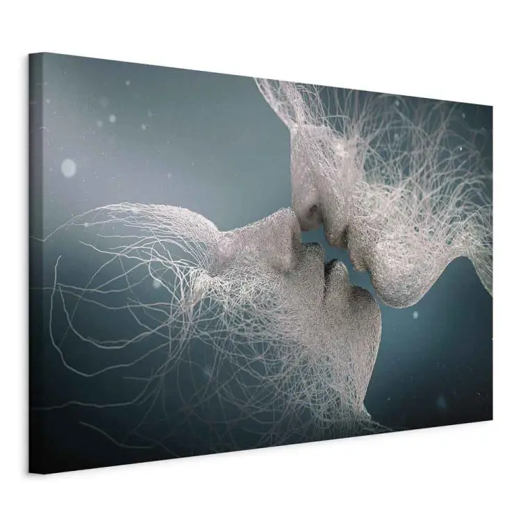 Souffle tactile large - baiser de visages abstraits