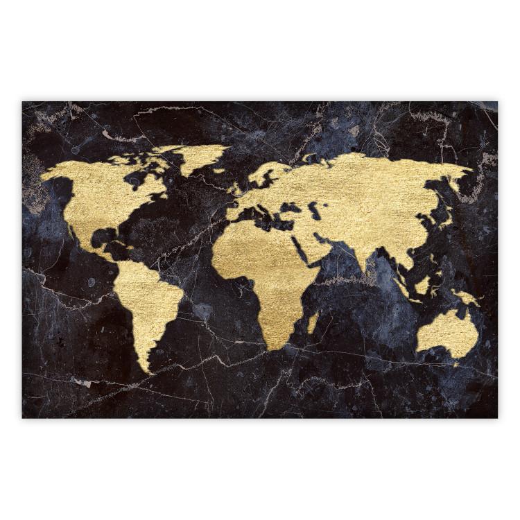 Affiche planisphère du monde relief et altitudes – Poster mappemonde - NEUF