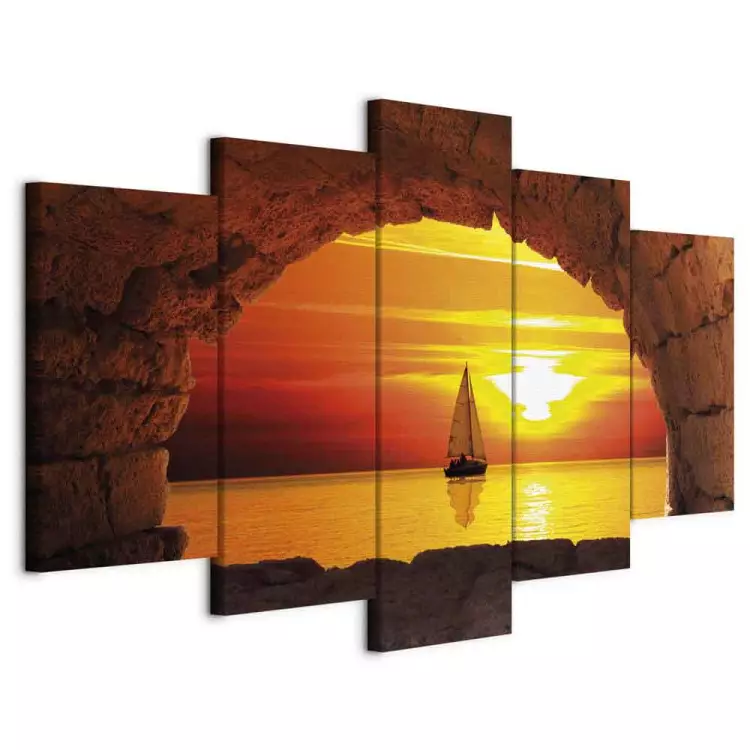 Bord De Mer Paysage Avec Le Coucher Du Soleil Alicante Espagne Avec Des Nuages Dans Le Ciel