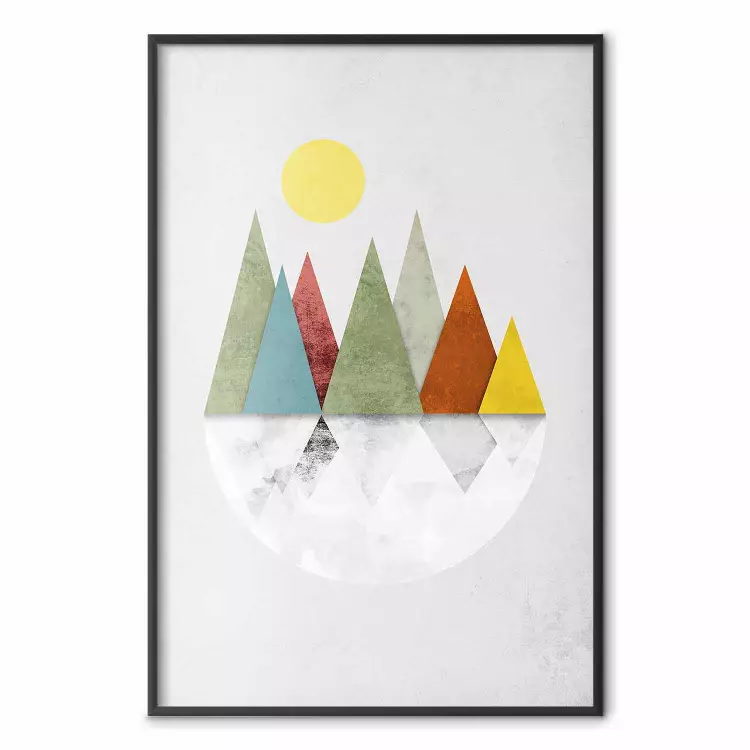 Sur Cercle - Abstraction Montagnes Cercle