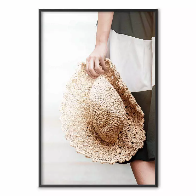 Nostalgie céleste - composition estivale avec femme et chapeau