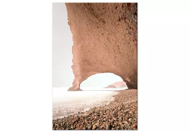 Legzira (1 partie) vertical - paysage de pierres sur la mer
