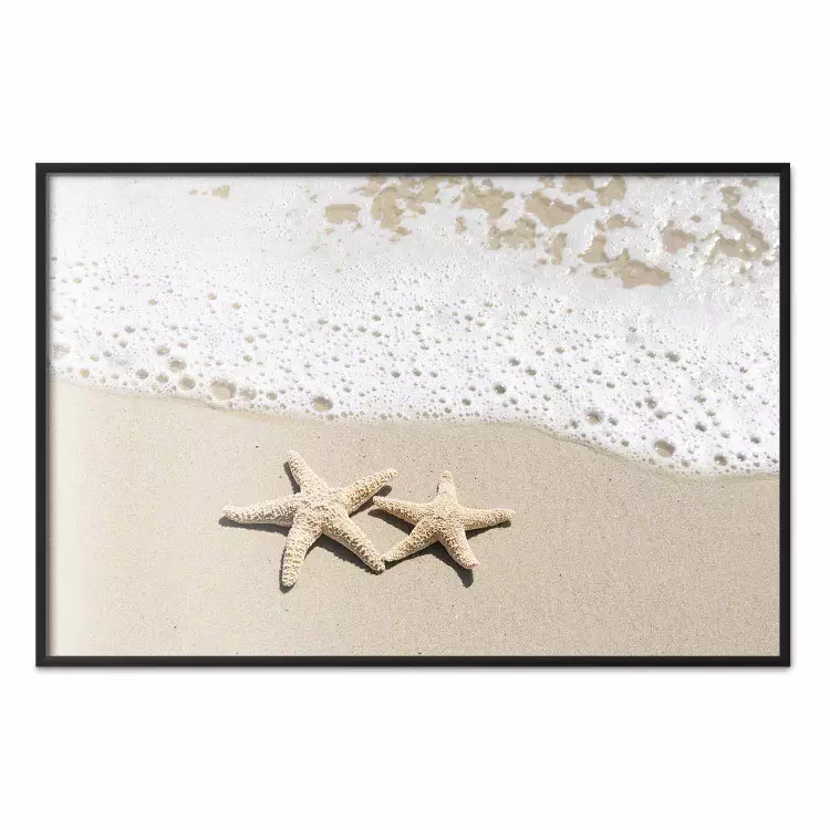 Souvenir de vacances - plage avec étoiles sur sable