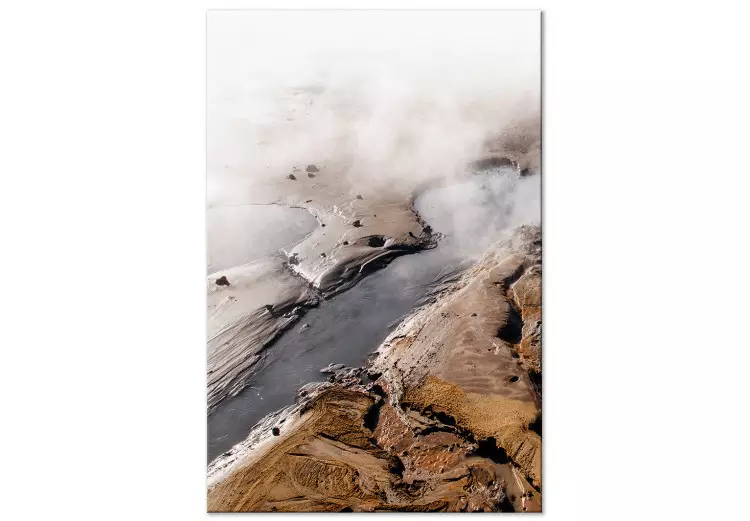 Sources chaudes (1 partie) vertical - paysage brumeux avec eau