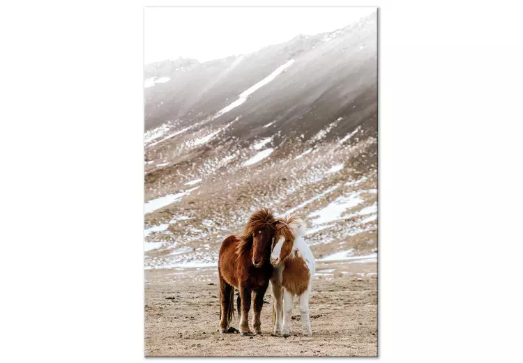 Amitié chaleureuse (1 partie) vertical - portrait de chevaux