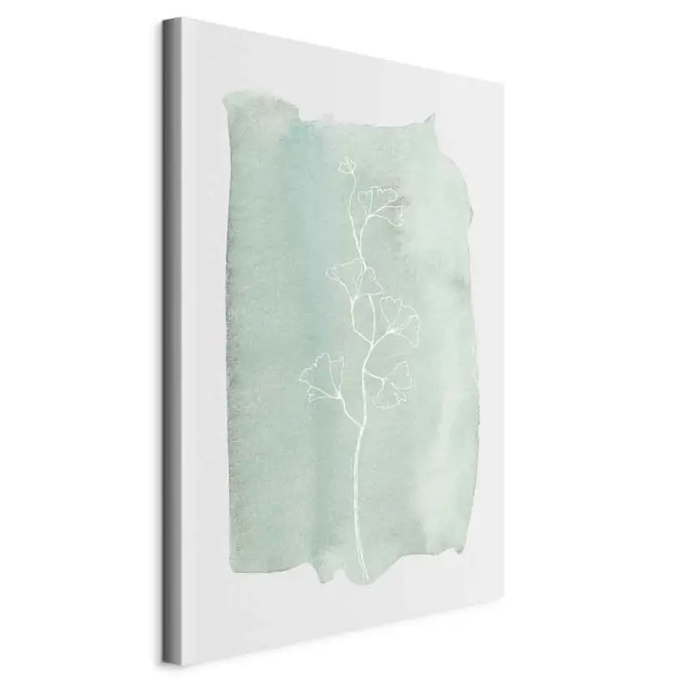 Cèdre menthe vertical - lineart sur fond pastel