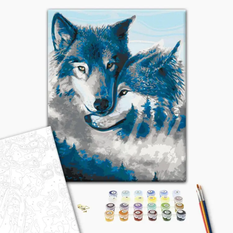 OhArt Peinture par Numéros 40x50 Loup gris sur bois - Beaux-Arts et Loisirs créatifs OhArt Peinture par Numéros 40x50 Loup gris sur bois - Beaux-Arts et Loisirs créatifs